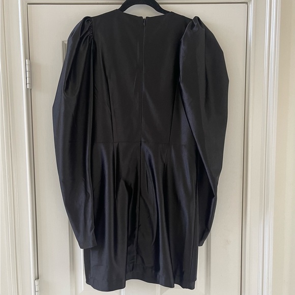 Rotate Birger Christensen Black Puff Sleeve Mini Dress - Picture 7 of 9